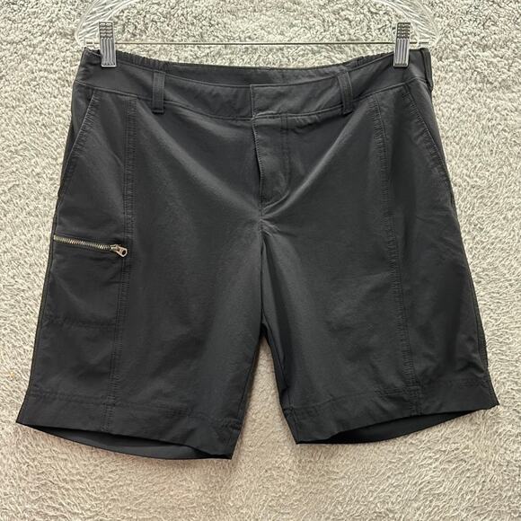 Athleta Size 12 Black Cargo Chino Shorts Stretch Comfort Activewear Outdoors EUC - Picture 1 of 8